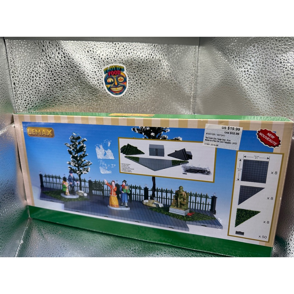 Lemax Plaza System Grey Triangle Grass‎ Landscape Accents 24 Pieces 64109